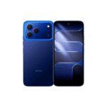 Blue Tecno smartphone shown from back and front, featuring a triple-camera rear module and edge-to-edge display. Tecno Spark 50 4G Price in Kenya - Phones Store Kenya