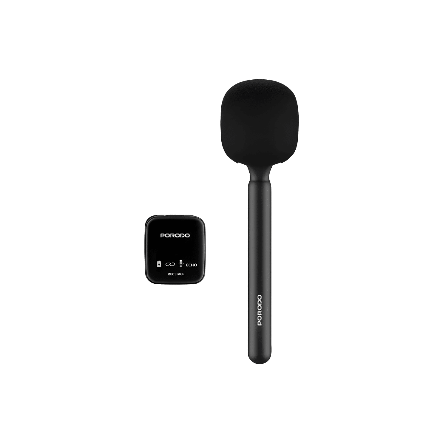 Porodo 2-Device Handled Wireless Microphone Porodo 2-Device Handled Wireless Microphone