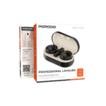 Porodo Lavalier Microphone with Type-C Connector & Lightning Adapter - Black (2)